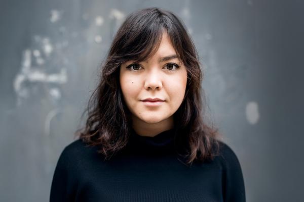 Young woman looking directly at the camera