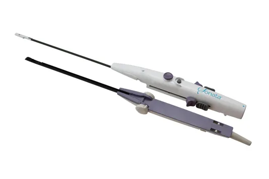 Sonata treatment device, separated into radiofrequency ablation handpiece and intrauterine ultrasound probe