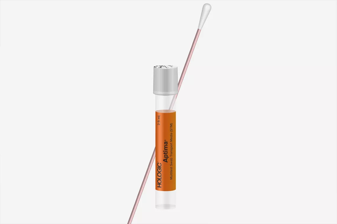 Swab Specimen Collection Kit on white background