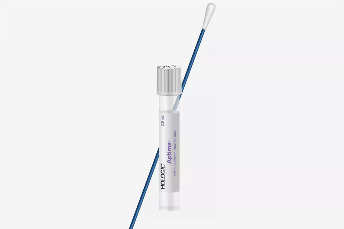 Swab Specimen Collection Kit on white background