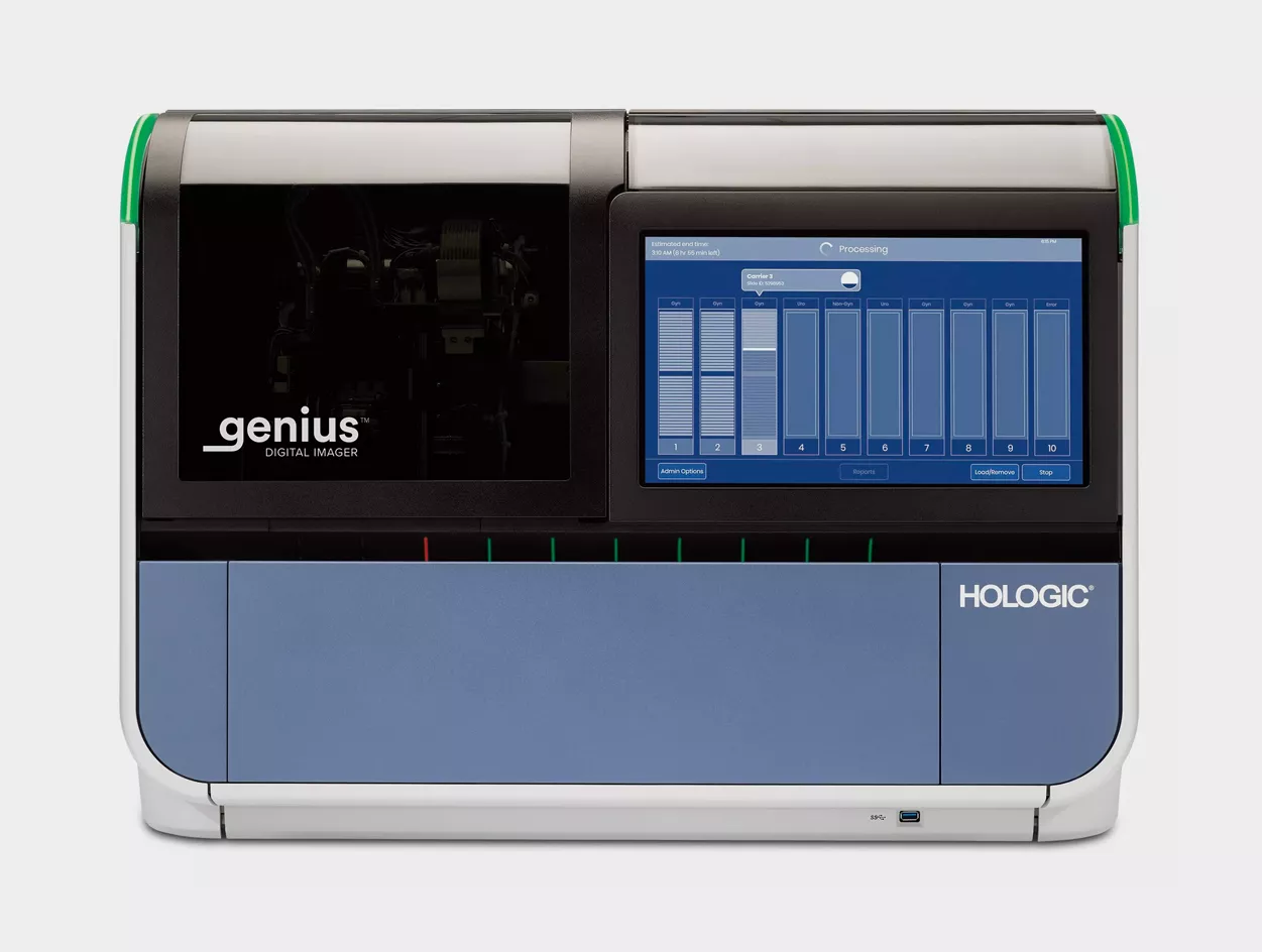 Genius digital imager on white background