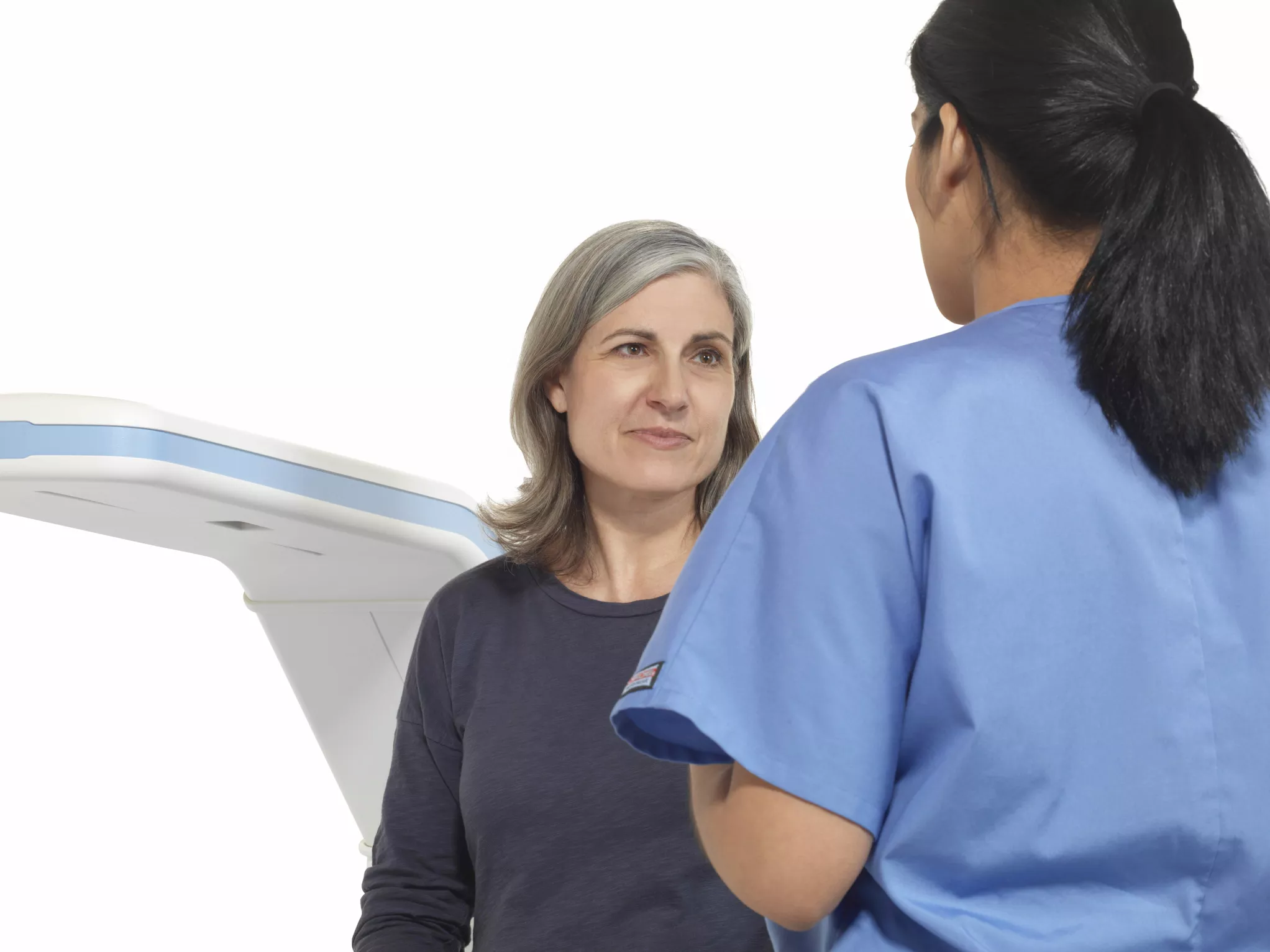 Woman talking to a clinician