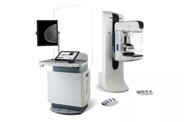 Mammography systems on white background